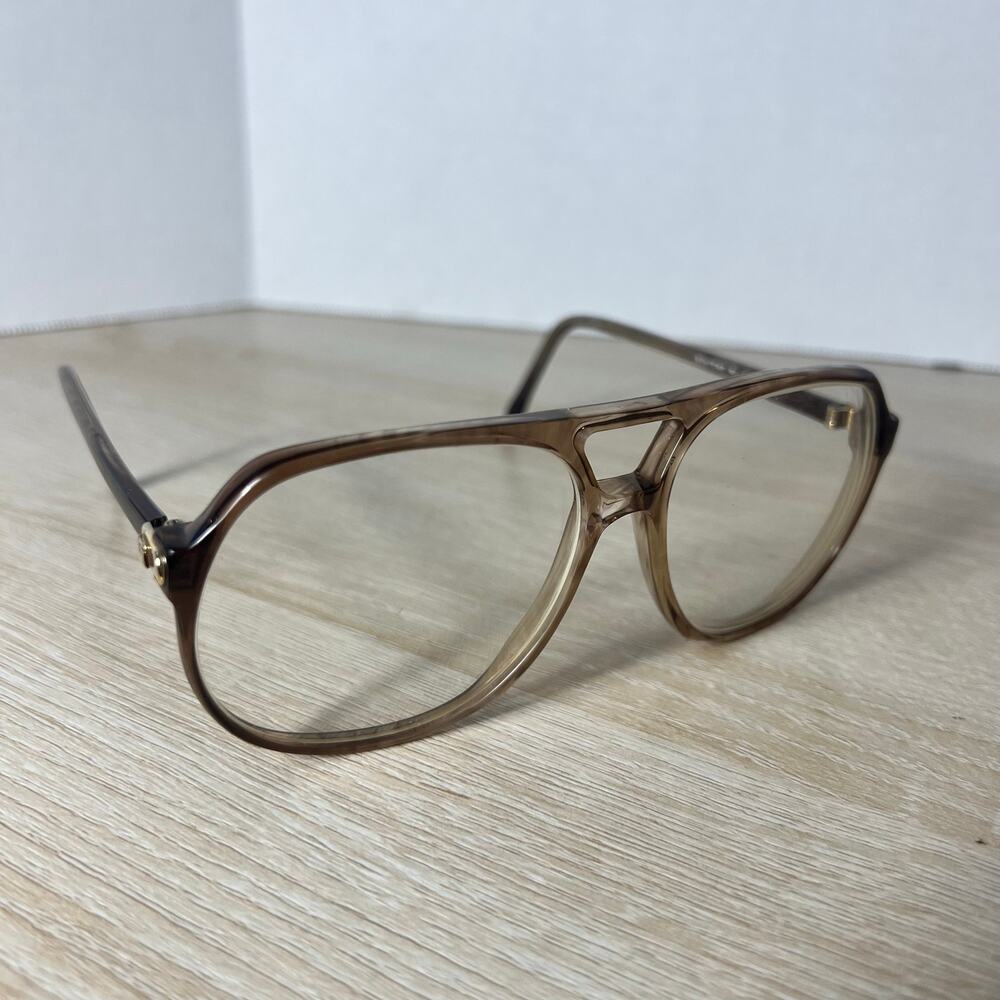 Vintage Guy Laroche Paris Vincent Col. 1 Eyeglasses Oversized Light Brown 56-20